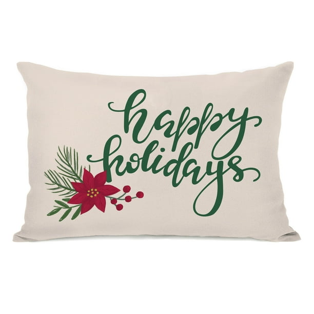 One Bella Casa Snowflake Reindeer Throw Pillow by OBC 14x 20 Red One Bella Casa Snowflake Reindeer Throw Pillow by OBC 14x 20 Red